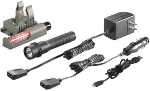 Streamlight 74353 Strion LED 375-Lumen Compact Rechargeable Flashlight with 120V/100V AC/12V DC Piggyback Charger, Black