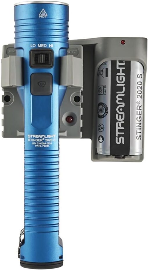 Streamlight Stinger 2020 S 2000 Lumen Rechargeable Flashlight with Piggyback - Blue