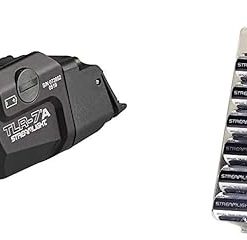 Streamlight TLR-7A Flex 500-Lumen Tactical Light with Streamlight CR123A Lithium Batteries (12-Pack)
