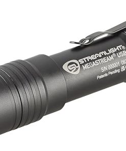 Streamlight 66210 MegaStream USB 1800-Lumen 26000-Candela Rechargeable EDC Flashlight Includes Rechargeable Battery, USB-C Cable, and Holster, Black