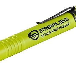 Streamlight 66300 Stylus Pro HAZ-LO 105-Lumen Intrinsically Safe Penlight with Alkaline Batteries, Hi-Viz Yellow