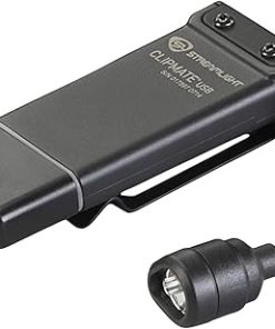 Streamlight 61125 ClipMate 70-Lumen USB Rechargeable Clip-On Light, with White and Red LEDs, Black