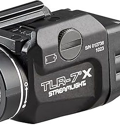 Streamlight TLR-7X Flex 500 Lumens Rail-Mounted Black C4 Led Light w/High and Low Switch Lithium Batteries - 12 Pack