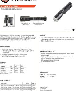 Streamlight Stinger 2020 S 2000 Lumen Rechargeable Flashlight with Piggyback – Blue 2