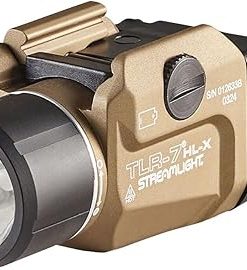 Streamlight 69459 TLR-7 HL-X USB 1000-Lumen Rechargeable Rail Mounted Weapon Light, Includes Interchangeable High and Low Switches, Flat Dark Earth