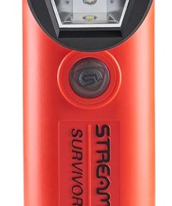 Streamlight 91825 Survivor Pivot 325-Lumen Right Angle Articulating Dual Beam Flashlight with Alkaline Batteries, Magnet and Clip, Orange 2