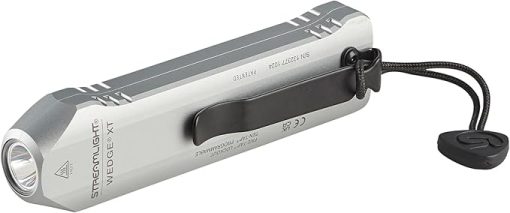 Streamlight 88819 Wedge XT 500-Lumen Slim Everyday Carry Flashlight, Includes USB-Cable and Pocket Lanyard, Silver