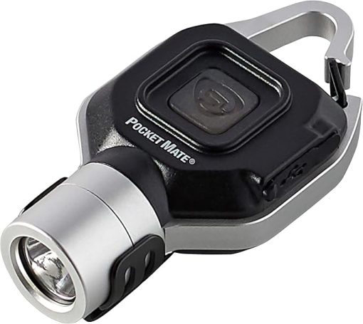 Streamlight 73300 Pocket Mate 325-Lumen Keychain/Clip-on USB Rechargeable Flashlight, Silver