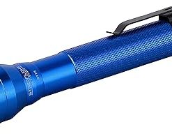 Streamlight 71705 Jr. F-Stop 250-Lumen Flood/Spot LED Flashlight with Alkaline Batteries, Blue, Box