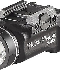 Streamlight 69503 TLR-7 HL-X sub USB 1000-Lumen Rechargeable Rail-Mounted Weapon Light Designed Exclusively for Glock 43X/48 MOS, 43X/48 Rail, Includes Mounting Kit with Keys, Black