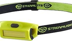 Streamlight 61716 Bandit Pro 180-Lumen USB Rechargeable LED Headlamp with Elastic Head Strap, Rubber Hard Hat Strap, 3M Dual Lock Fasteners, and USB Cable, Yellow