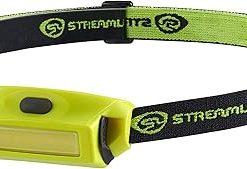 Streamlight 61710 Bandit Pro 180-Lumen USB Rechargeable LED Headlamp with Elastic Head Strap, Visor Clip, and USB Cable, Yellow