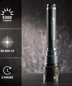 Streamlight 88131 ProTac HL 6 5,300-Lumen 80,000-Candela Rechargeable Flashlight with 120V USB Adapter, Y USB-C Cord, and Wrist Lanyard, Black 2