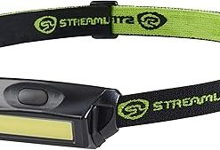 Streamlight 61714 Bandit Pro 180-Lumen USB Rechargeable LED Headlamp with Elastic Head Strap, Visor Clip, and USB Cable, Black