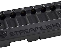 Streamlight 20221 SL-B26 Protected Li-Ion USB Rechargeable Battery Pack 120V/100V AC 8-Unit Bank Charger, Black