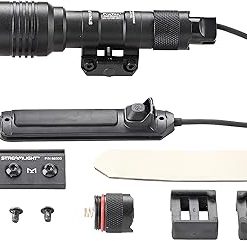 Streamlight 88058 ProTac Rail Mount 1 350-Lumen Multi-Fuel Weapon Light with CR123A Batteries and Remote Pressure Switch, Tail Switch, Clips, Black, Box