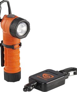 Streamlight 88837 PolyTac 90X USB 500-Lumen Multi-Fuel Right-Angle Rechargeable Flashlight, SL-B26 Battery Pack & USB Cord and Gear Keeper, Orange