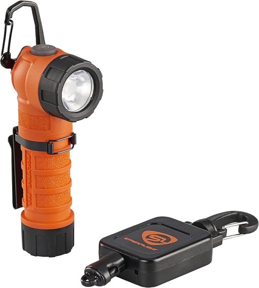 Streamlight 88832 PolyTac 90 LED Flashlight with Gear Keeper, Orange - 170 Lumens