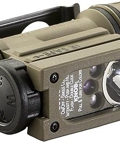 Streamlight 14512 Sidewinder 55-Lumens Compact II Military Flashlight with Helmet Mount & Headstrap, Clear Retail Packaging, Coyote