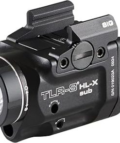 Streamlight 69467 TLR-8 HL-X sub USB 1000-Lumen Weapon Rail-Mounted Rechargeable Tactical Flashlight with Integrated Red Aiming Laser for Sig Sauer P365/XL Rail Only, Black