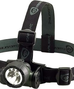 Streamlight 61051 Trident 80-Lumen LED Headlamp with Elastic Head Strap, and Rubber Hard Hat Strap, Green