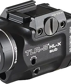 Streamlight 69468 TLR-8 HL-X sub USB 1000-Lumen Weapon Rail-Mounted Rechargeable Tactical Flashlight with Integrated Red Aiming Laser for Select 1913 Only, Black