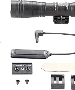 Streamlight 89009 ProTac 2.0 2000-Lumen Rail Mount High Lumen Tactical Rechargeable Long Weapon-Mounted Flashlight with Straight Pressure Switch, SL-B50 Battery Pack and USB-C Cord, Black