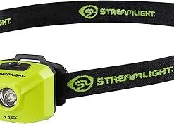 Streamlight 61430 QB Compact 200-Lumen Rechargeable Spot Beam Headlamp with Hat Clip, Head-Strap and USB Cord, Yellow