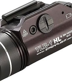 Streamlight 69264 TLR-1 HL 1000-Lumen Weapon Mounted Light Earless with Rail Locating Keys, Black