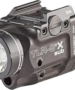 Streamlight 69419 TLR-8 X sub 500-Lumen Rail-Mounted Tactical Weapon Light with Integrated Red Aiming Laser Exclusively for Springfield Armory Hellcat Only, Black