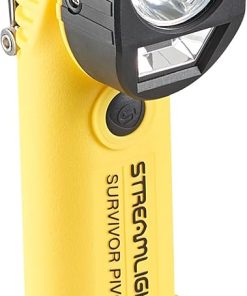 Streamlight 91814 Survivor Pivot USB 325-Lumen Right Angle Articulating Dual Beam Rechargeable Flashlight with Clip, Yellow