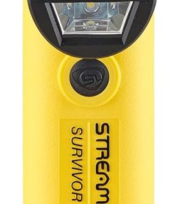 Streamlight 91810 Survivor Pivot 325-Lumen Right Angle Articulating Dual Beam Flashlight with Alkaline Batteries and Clip, Yellow 2