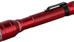 Streamlight 71703 Jr. F-Stop 250-Lumen Flood/Spot LED Flashlight with Alkaline Batteries, Red, Box