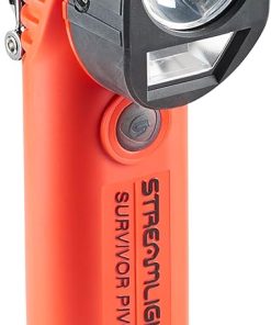 Streamlight 91838 Survivor Pivot USB 325-Lumen Right Angle Articulating Dual Beam Rechargeable Flashlight with Magnet and Clip, Orange