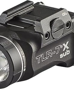 Streamlight 69405 TLR-7 X sub USB 500-Lumen 5000-Candela Weapon Light Designed Exclusively and Solely for Railed Glock 43X/48 MOS/43X/48 Rail Handguns with Mounting Kit, Key, and Multi-Tool, Black