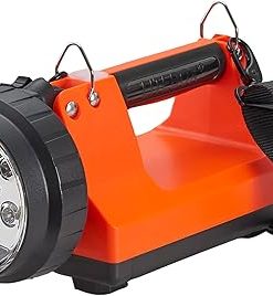 Streamlight 45807 E-Flood LiteBox 615-Lumen Rechargeable Flood Beam Lantern with Power Failure Lighting System, AC/DC Charging, Heavy Duty Shoulder Strap, and Mounting Rack, Orange