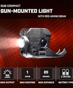 Streamlight 69275 TLR-6 100-Lumen Tactical Weapon Light with Integrated Red Aiming Laser Designed Exclusively and Solely for Sig Sauer P238/P938 Only, Black 2
