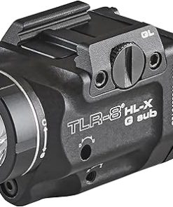 Streamlight 69476 TLR-8 HL-X G sub USB 1000-Lumen Weapon Rail-Mounted Rechargeable Tactical Flashlight with Integrated Green Aiming Laser for Glock 43X/48 MOS and 43X/48 Rail Only, Black