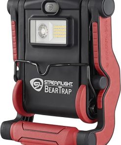 Streamlight BearTrap 61520 2000 Lumen Multi-Function Worklight with Magnetic Base and Hang Hook, 120V/100V AC, Red