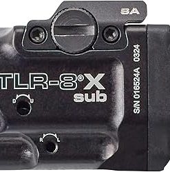 Streamlight 69419 TLR-8 X sub 500-Lumen Rail-Mounted Tactical Weapon Light with Integrated Red Aiming Laser Exclusively for Springfield Armory Hellcat Only, Black 2