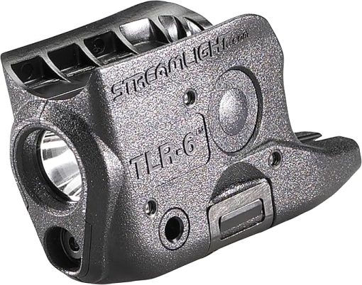 Streamlight 69270 TLR-6 100-Lumen Tactical Weapon Light with Integrated Red Aiming Laser Designed Exclusively and Solely for Glock 42/43/43X/48 (No Rail or MOS), Black