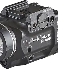 Streamlight 69478 TLR-8 HL-X G sub USB 1000-Lumen Weapon Rail-Mounted Rechargeable Tactical Flashlight with Integrated Green Aiming Laser for Select 1913 Only, Black