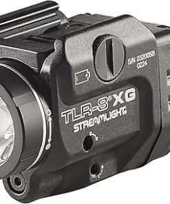 Streamlight 69434 TLR-8A G Flex 500-Lumen Low Profile Pistol Light with Integrated Green Aiming Laser for Select Handguns, Includes Rear Switches, Mounting Kit, and Keys, Black