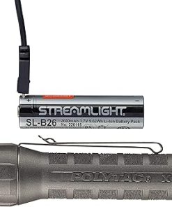 Streamlight 88610 PolyTac X USB 600-Lumen Multi-Fuel Professional Tactical Flashlight, Clear Retail Packaging, Black 2