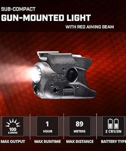 Streamlight 69273 TLR-6 100-Lumen Tactical Weapon Light with Integrated Red Aiming Laser Designed Exclusively and Solely for M&P Shield and M&P Shield Plus, 9mm/.40 Only, Black 2