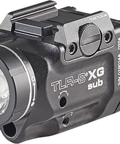Streamlight 69438 TLR-8 X G sub 500-Lumen Rail-Mounted Tactical Weapon Light with Integrated Green Aiming Laser Exclusively for 1913 Short Models Only, Black
