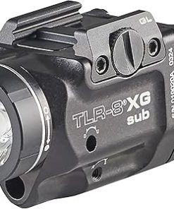 Streamlight 69431 TLR-8 X G sub 500-Lumen Rail-Mounted Tactical Weapon Light with Integrated Green Aiming Laser Exclusively for Glock 43X/48 MOS/Rail Only, Black