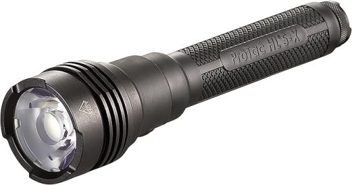 Streamlight 88075 ProTac HL 5-X 3500-Lumen Multi-Fuel Rechargeable Professional Tactical Flashlight with 4 x CR123A Lithium Batteries and Wrist Lanyard, Box, Black