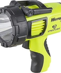 Streamlight 44910 Waypoint 400 Rechargeable 1400-Lumen Long Range Pistol-Grip Spotlight with 120V AC Charger and Polymer Holder/Mount, Yellow