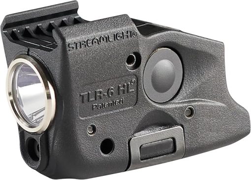 Streamlight 69343 TLR-6 HL 300-Lumen Rechargeable Tactical Weapon Light with Integrated Red Aiming Laser Designed Exclusively and Solely for Select Glock Railed Handgun Models Only, Black